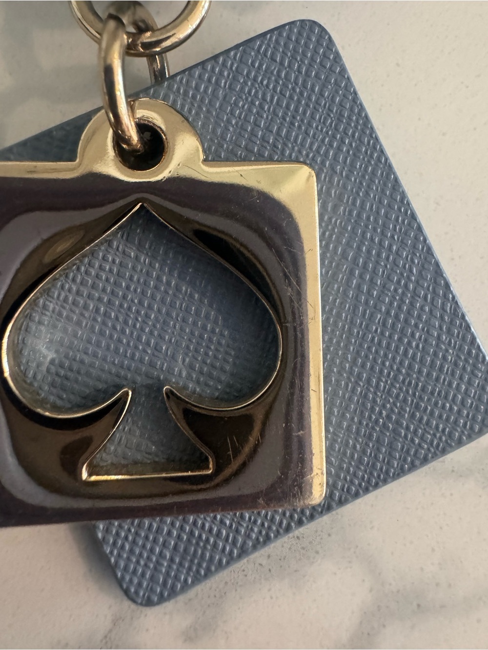 Blue Kate Spade Spade Charm Keychain - Picture 3 of 6